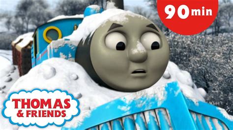 thomas and friends snow|thomas stuck in the snow.